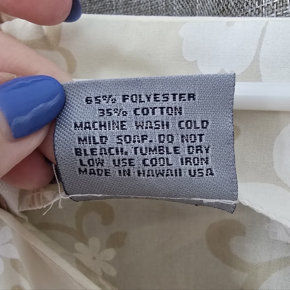 Royal Creations Hawaiian Puff Sleeve Maxi Dress Sz XL Ruffles Floral Tan - Picture 5 of 5